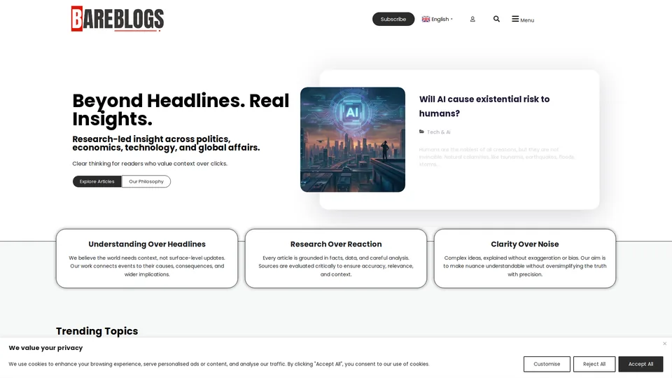 Screenshot of bareblogs.com