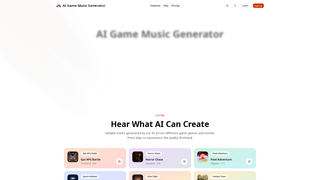 Screenshot of aigamemusic.com
