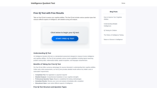 Thumbnail of intelligencequotienttest.org