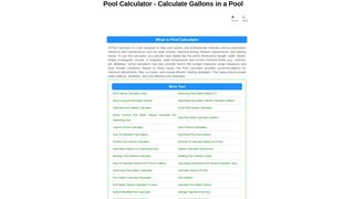 Thumbnail of pool-calculator.org