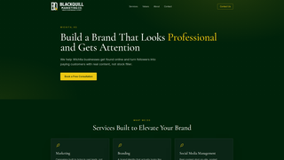 Screenshot of blackquillmarketing.com