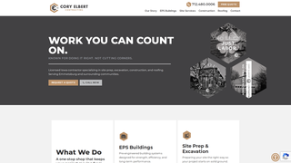 Screenshot of coryelbertcontracting.com