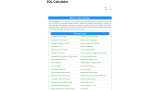 Thumbnail of zolcalculator.com