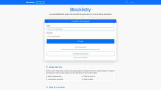Thumbnail of blocklistly.com