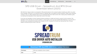 Thumbnail of spdmtkdrivers.com