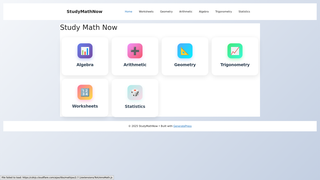 Thumbnail of studymathnow.com
