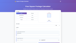 Thumbnail of squarefootcalc.com