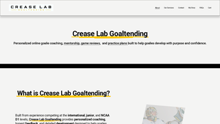 Screenshot of creaselabgoaltending.com