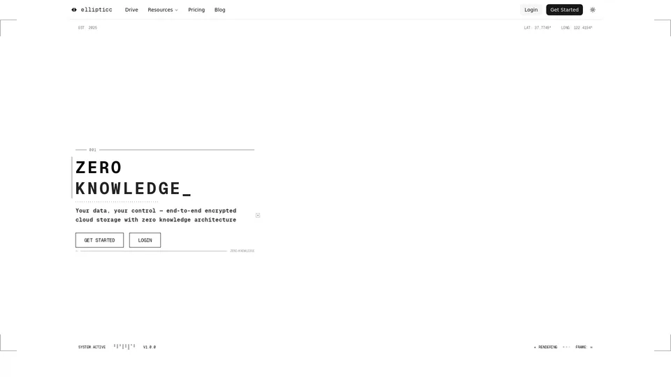 Screenshot of ellipticc.com