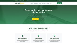 Thumbnail of morningessay.com