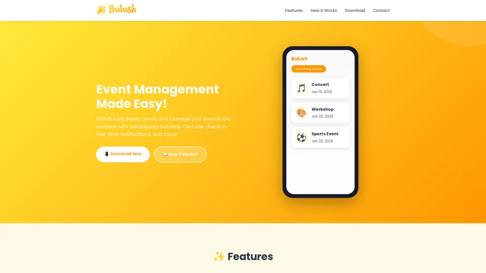 Screenshot of bulush.app