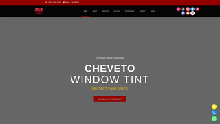 Screenshot of chevetowindowtint.com