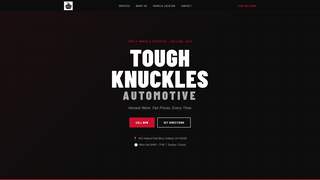 Screenshot of toughknucklesauto.com
