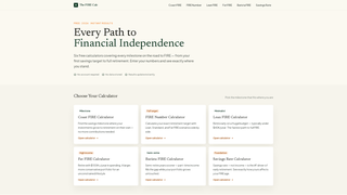 Screenshot of thefirecalc.com