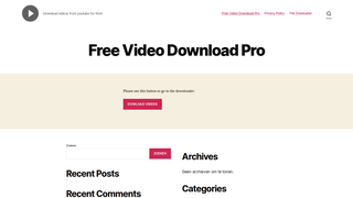 Thumbnail of freevideodownloadpro.com