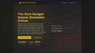 Screenshot of hungergamessimulator.net