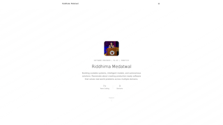 Screenshot of riddhima.tech