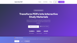 Screenshot of quickchatpdf.com