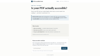 Screenshot of pdfaccessibilitycheck.com