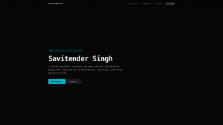 Screenshot of savitender.dev