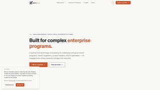 Screenshot of zevytech.com