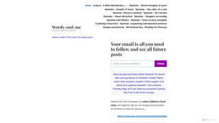 Thumbnail of wordsandme.com