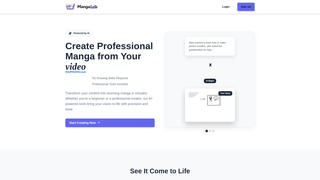 Screenshot of mangalab.ai