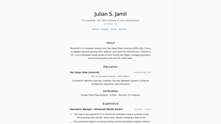 Screenshot of julianjamil.com