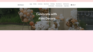 Screenshot of abhidecors.com