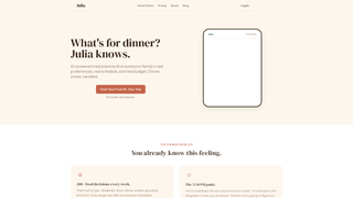 Screenshot of tryjulia.ai