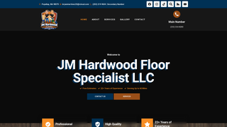 Screenshot of jmhardwoodfloorsspecialistllc.com