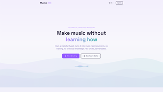 Screenshot of musiek.ai