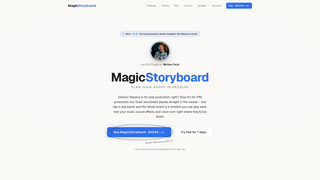 Screenshot of magicstoryboard.com