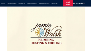 Screenshot of jamiewalshplumbing.com