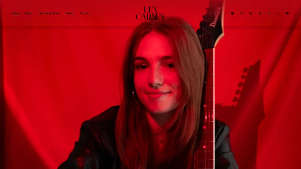 Screenshot of lexcarneymusic.com