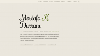Screenshot of mostafadurrani.com