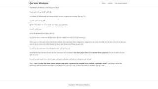 Thumbnail of quranicwisdoms.com