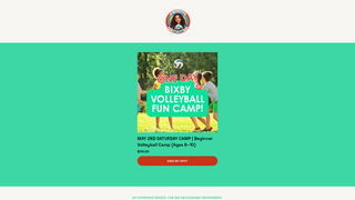 Screenshot of volleyballfuncamp.com
