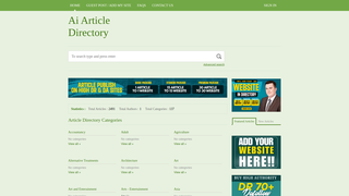 Thumbnail of aiarticledirectory.com