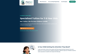 Screenshot of mindnestacademy.com