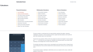 Thumbnail of calculatorcave.com
