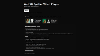 Thumbnail of webxr-spatial-video-player.com