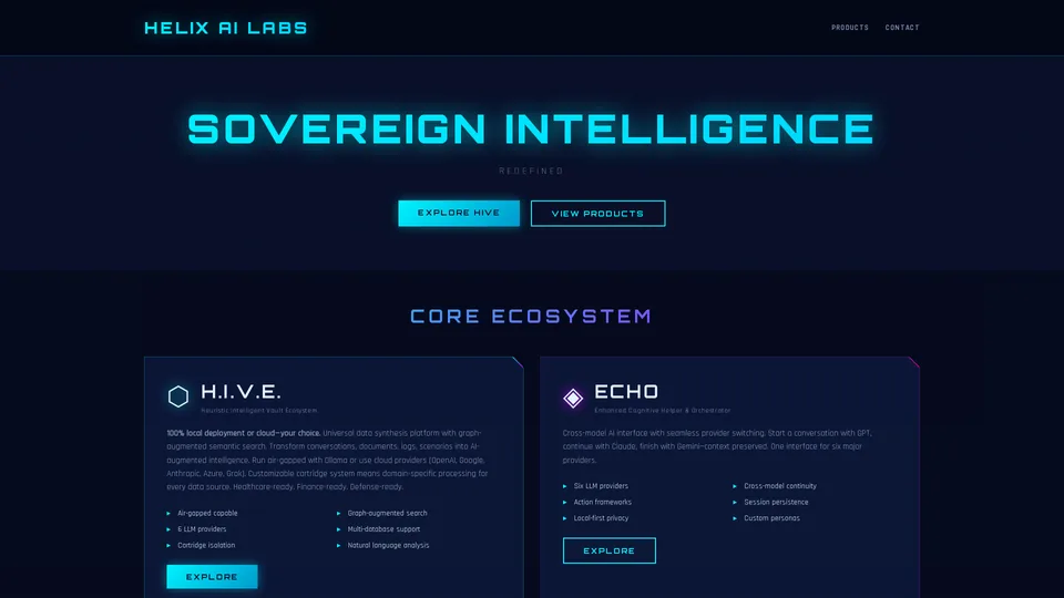 Screenshot of helixailabs.com