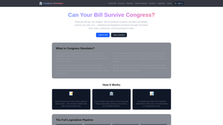 Screenshot of simcongress.ai