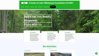 Screenshot of friendsoflakeolbolossatfoundation.org