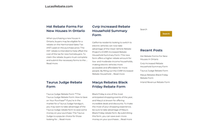Thumbnail of lucasrebate.com