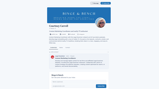 Screenshot of bingeandbench.com