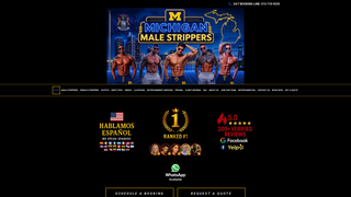 Screenshot of michiganmalestrippers.com