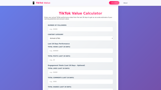 Thumbnail of tiktokvalue.com