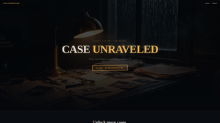 Screenshot of caseunraveled.com